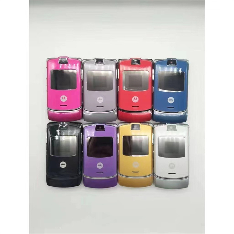 Motorola RAZR V3i GSM MP3 Quad Band Flip Cellphone Original Unlocked Old Simple Mobile Phones