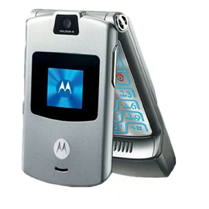Motorola RAZR V3i GSM MP3 Quad Band Flip Cellphone Original Unlocked Old Simple Mobile Phones