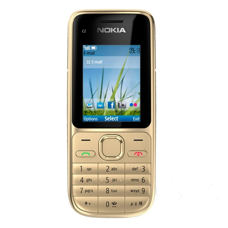 Nokia C2-01 Original Simple Cheap Bar Unlocked GSM Mobile Cell Phone 2" 3.15MP Camera FM radio GSM UMTS 3G