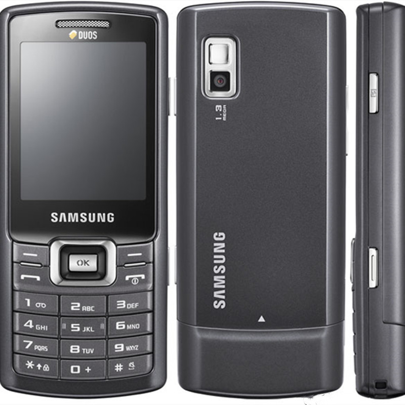 2G GSM feature keypad Mobile phone SAMSUNG C5212+ FM PLUS second hand cellphone 32MB Ram 32MB Rom  Unlocked