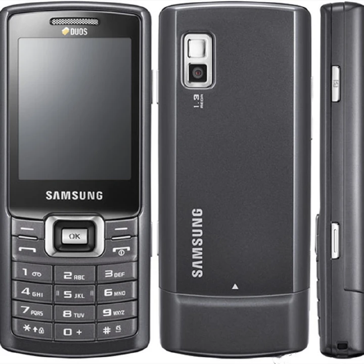 2G GSM feature keypad Mobile phone SAMSUNG C5212+ FM PLUS second hand cellphone 32MB Ram 32MB Rom  Unlocked