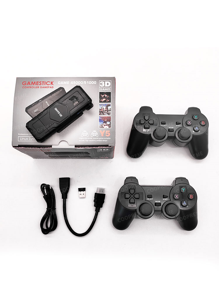 Y5 Retro Game Console 4K HD Video Game Console 2.4G Dual Wireless Controller Gaming Stick Classic TV Game Console