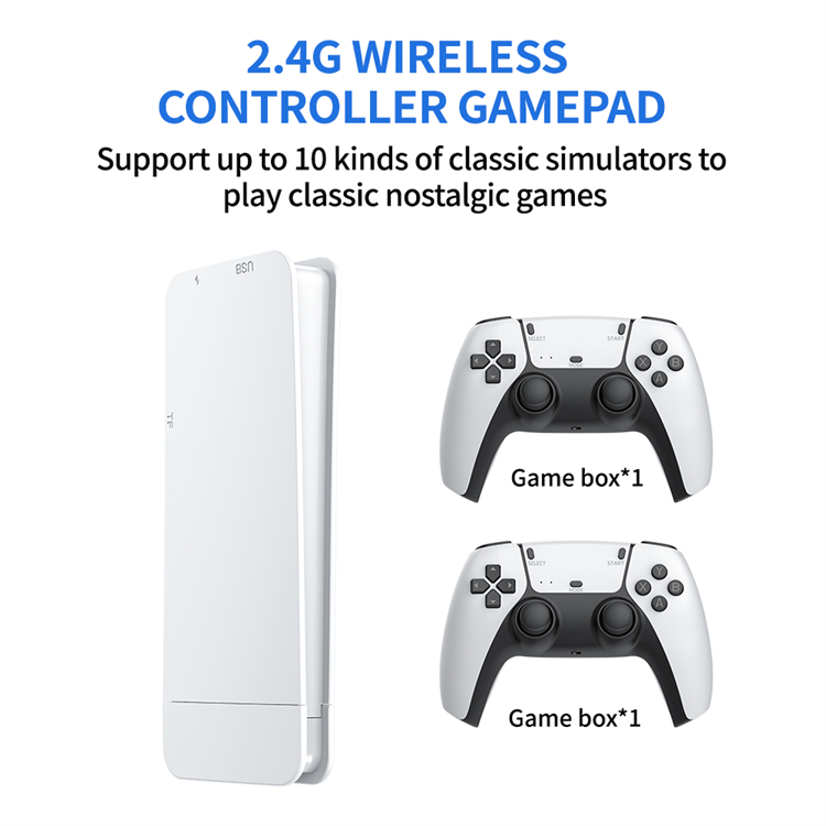 4K Game Stick M15 Retro Video Consol Game 2.4G Wireless Controllers 128G 30000Games Installed HD Output Kids Gift