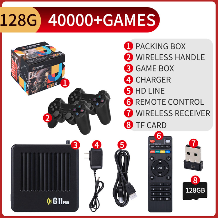 TV box portable game console G11 pro dual system android 9.0 wireless PSP war god super arcade video game consoles