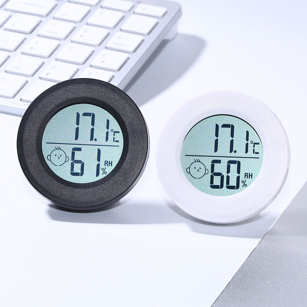 Circular Electronic Mini Fridge Magnetic Indoor Max Min Large LCD Digital Thermometer Hygrometer