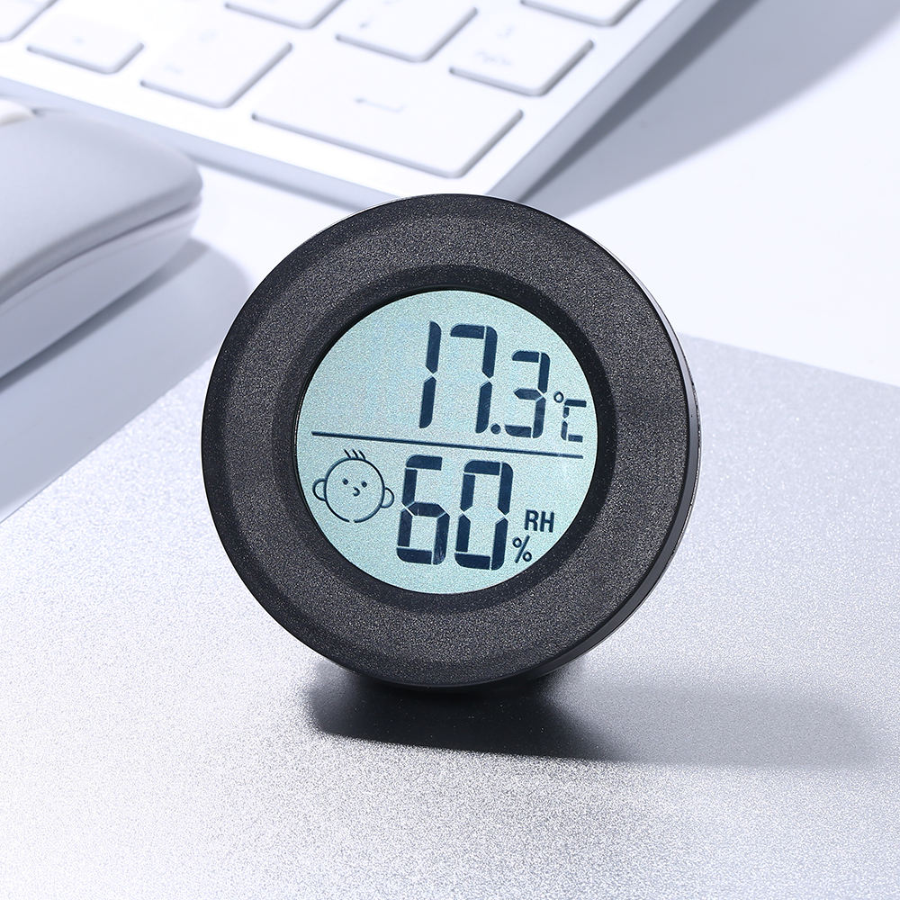 Circular Electronic Mini Fridge Magnetic Indoor Max Min Large LCD Digital Thermometer Hygrometer