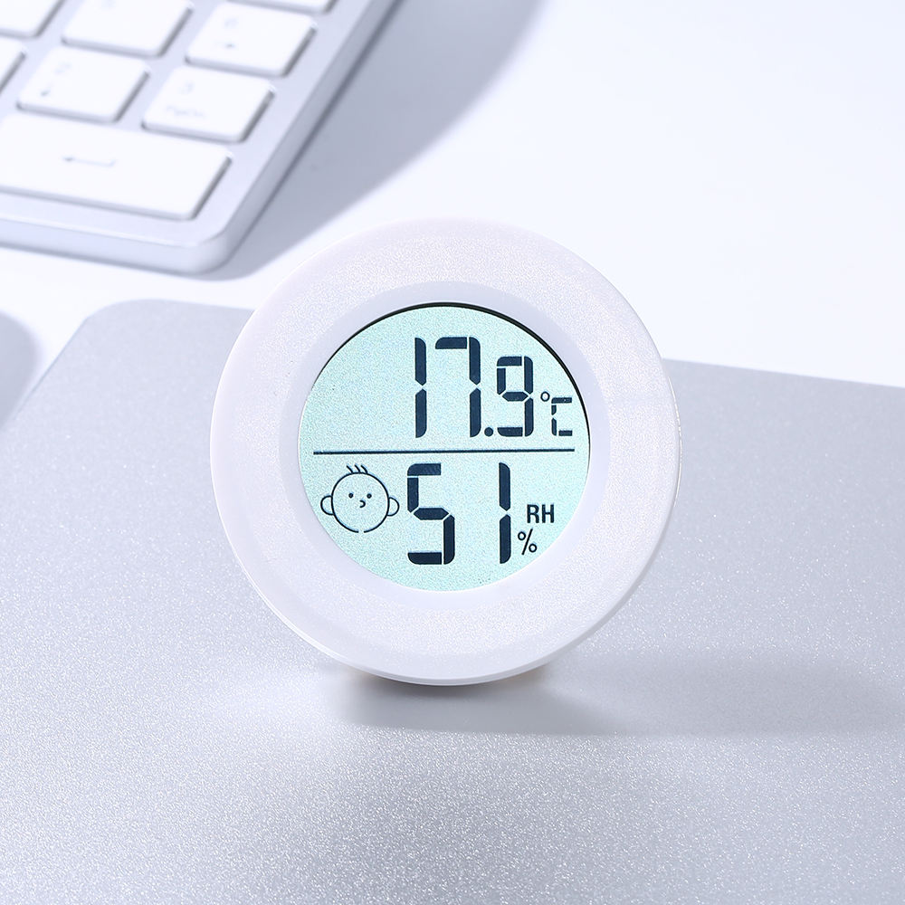 Circular Electronic Mini Fridge Magnetic Indoor Max Min Large LCD Digital Thermometer Hygrometer