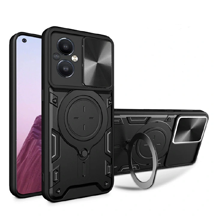 Mobile Phone cases 5G Case Slide Camera Lens Protection Ring Holder Armor Shockproof Coque For  Tecno Infinix Samsung OPPO REALME Xiaomi Redmi VIVO Iphone Huawei
