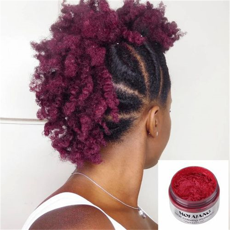 120G Hair Wax Hair Fashion Temporary Instant Unisex Natural Washable Moisturizing Modelling Fashion Colorful Hair Color Wax Hair Accessories