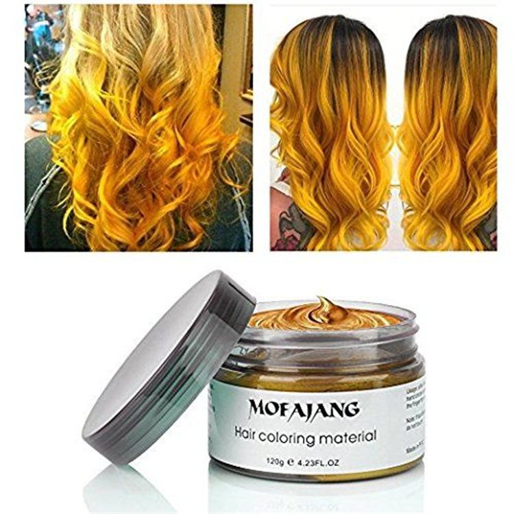 9 Colors Hair Wax Temporary Instant Unisex Natural Washable Moisturizing Modelling Fashion Colorful Hair Color Wax