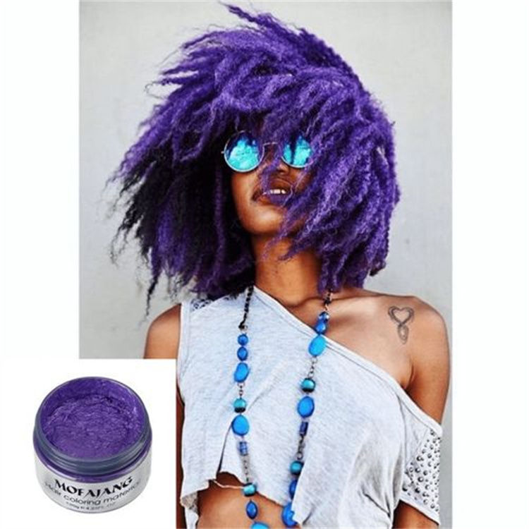 120G Hair Wax Hair Fashion Temporary Instant Unisex Natural Washable Moisturizing Modelling Fashion Colorful Hair Color Wax Hair Accessories