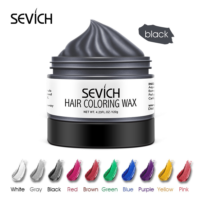 Sevich Hair Color Wax Hair Spray Color, Luxury Coloring Mud Grey Hair Dye Wax,Washable Treatment with All Day Hold