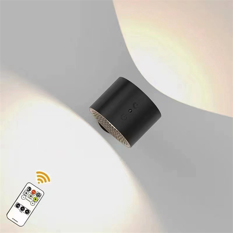 LED Wall Lamp Rechargeable Dimming 3 Color Adjustment Wall Sconce Magnetic Rotation Touch Control Cordless Wall Light for Reading Bedside