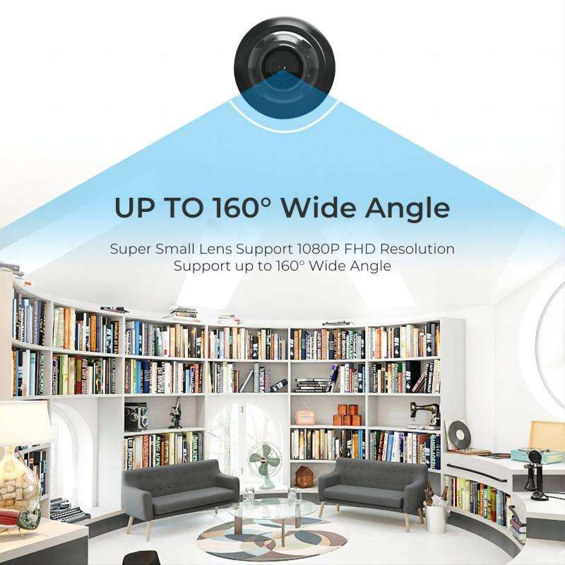 4K Mini WiFi Camera IP Night Vision Remote Monitoring 160 Degree Wide Angle USB Micro Smart Home Wireless Small Camcorder Camera Camera