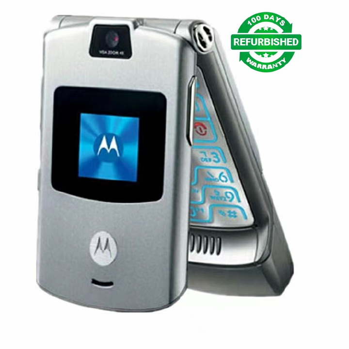 Refurbished Motorola RAZR V3i GSM MP3 Quad Band Flip Cellphone Original Unlocked Old Simple Mobile Phones