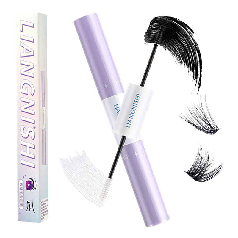 2 in 1 Lash Bond and Seal for Eyelash Extensions Cluster Lash Glue Long Lasting Eyelash Glue Waterproof DIY Lash Extension Glue Mascara Wand Individual Lash Glue