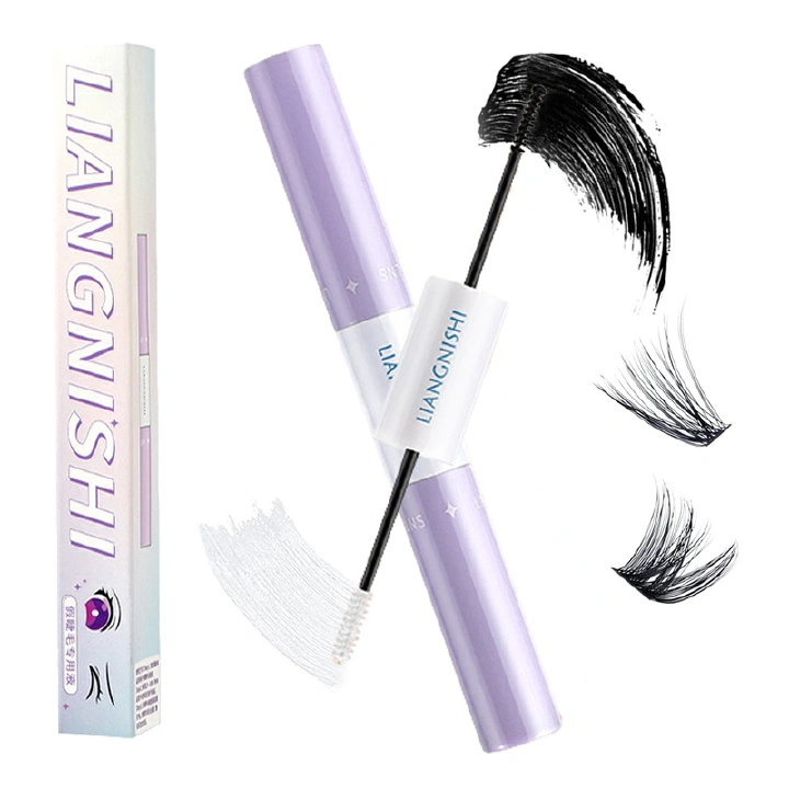 2 in 1 Lash Bond and Seal for Eyelash Extensions Cluster Lash Glue Long Lasting Eyelash Glue Waterproof DIY Lash Extension Glue Mascara Wand Individual Lash Glue
