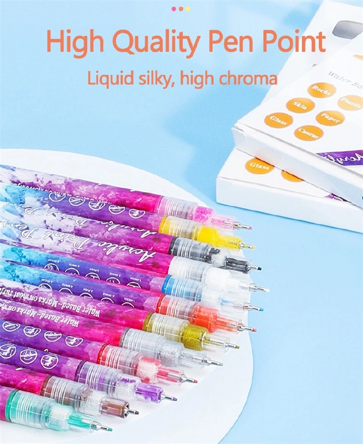 12 Colors Nail Art Drawing 0.5mm Pen Nail Polish Pen Set