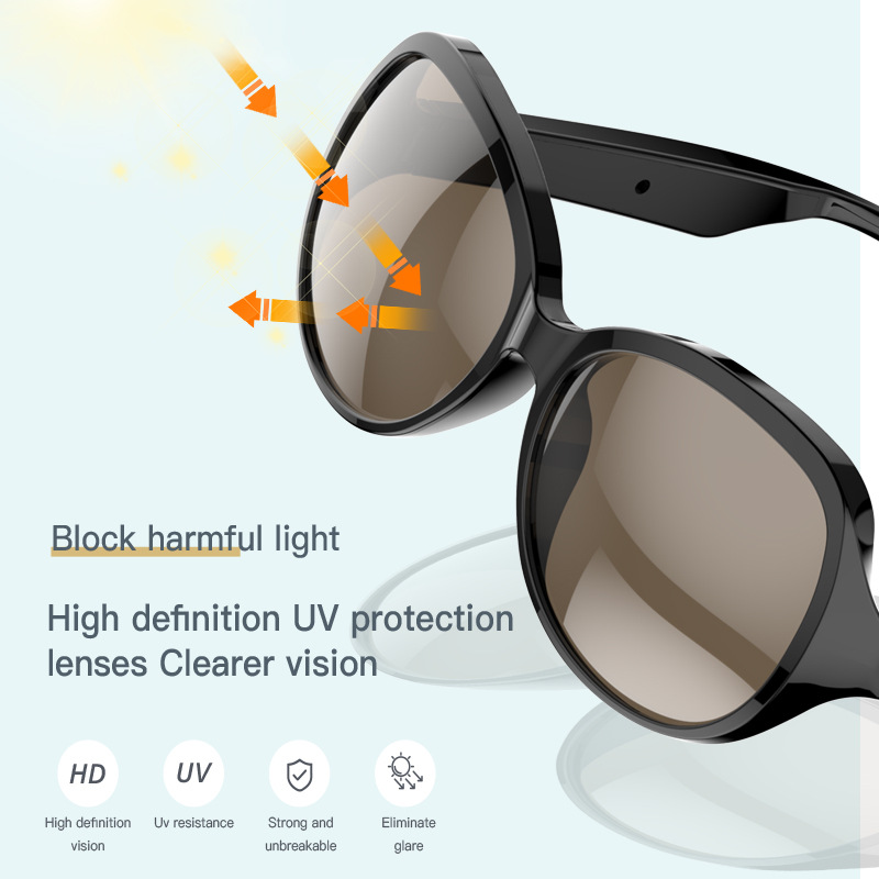 F07 Smart Glasses UV Wireless Music Sunglasses Audio Speaker Handsfree Earphones Headset Anti-Blue Magnetic Frame