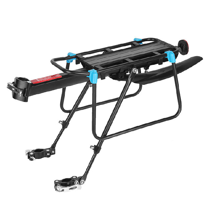 Rear Bike Rack with Mudguard, Bicycle Cargo Rack, Cycling Accessories, Adjustable Bicycle Carrier Bike Luggage Rack Aluminum Alloy Full Quick Release