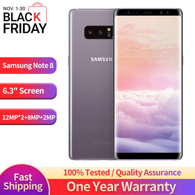 Refurbished Samsung Galaxy Note8 N950F N950U 4G Mobile Phone Galaxy Note 8 NFC 6.3" Dual 12MP 6GB RAM 256GB 64GB ROM Perfect screen without dots or line