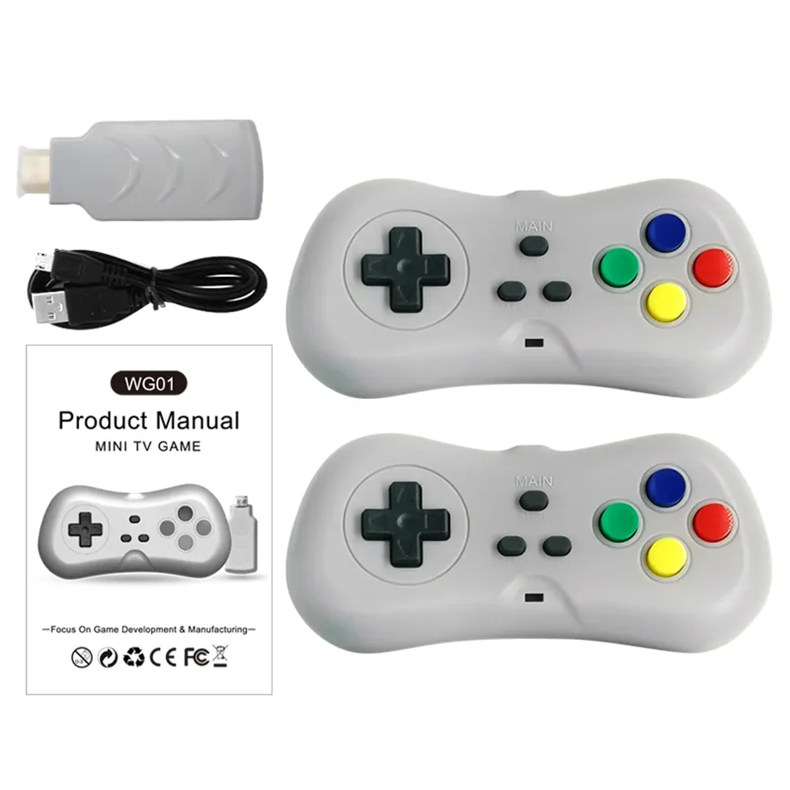 Mini Game Console 2.4G Double Wireless Controller 2 Players Retro TV Dendy Game Console Gamepad Controllers TV Video Game Dongle Plug and Play