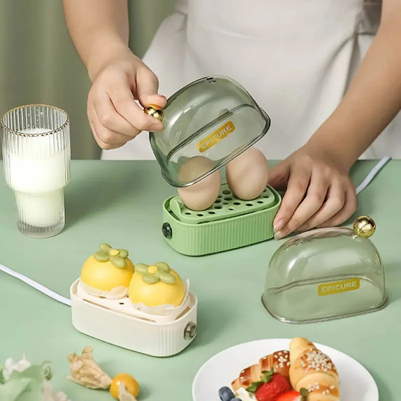 Egg Boiler Electric Multifunctional Egg Steamer, EGGS Cooker And Poacher for Dinning Room and Kitchen Exquisite 1-2 People