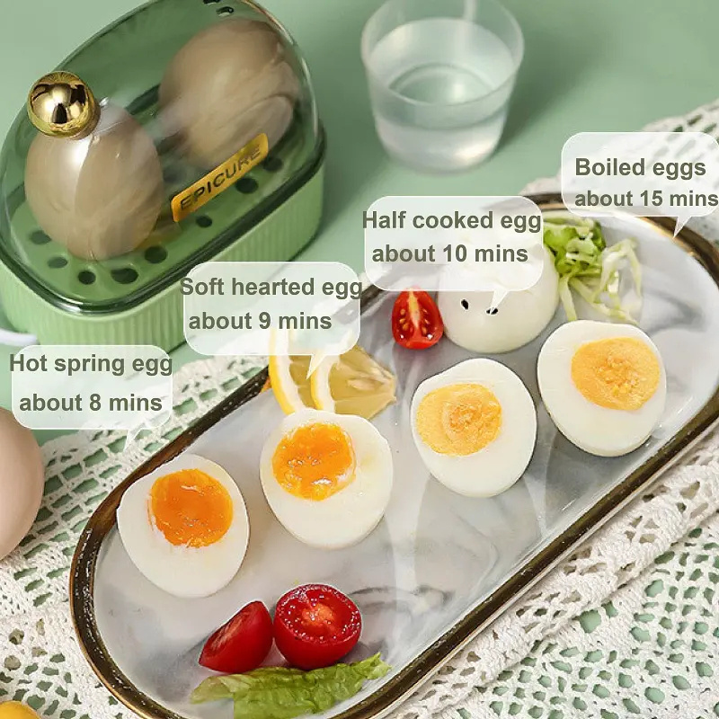 Egg Boiler Electric Multifunctional Egg Steamer, EGGS Cooker And Poacher for Dinning Room and Kitchen Exquisite 1-2 People
