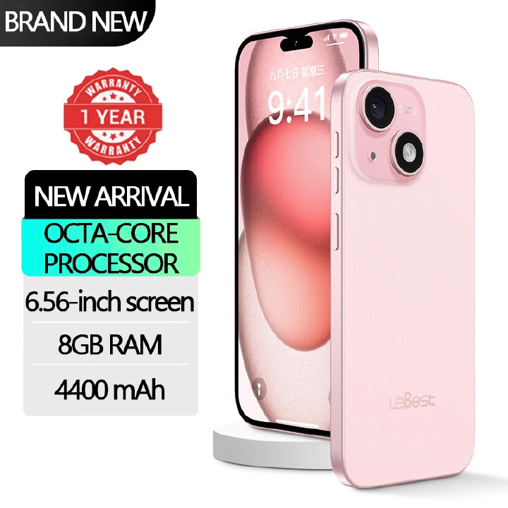 Brand New Lebest Smart Phone 4+64G with Face Recognition 6.56 inches Waterdrop Screen 4400mAh Type-C Charge Android Dual Sim