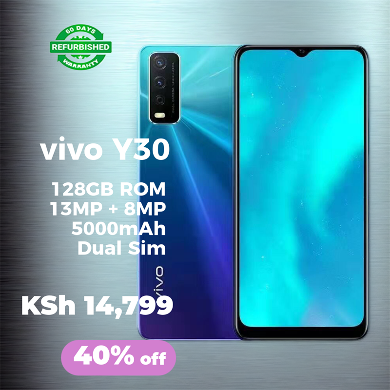 REFURBISHED VIVO Y30 4/6/8GB RAM 128GB ROM 13MP CAMERA 5000mAh  6.51 inch Screen WITH WARRANTY FINGERPRINT FACE UNLOCK Dual Card