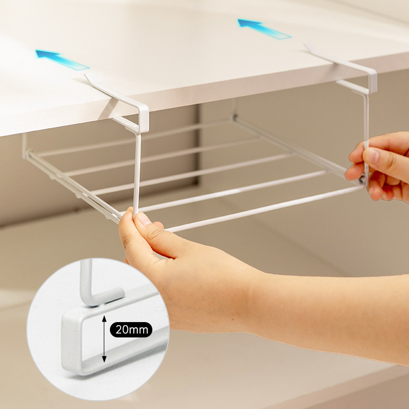 Foldable Under the shelf mesh rack storage rack Organizing Rack Desk Table Rack Storage Organizer