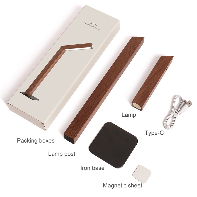 Small Wireless Portable Wooden Atmosphere Desk Lamp Table Light Wall Light Multifunction Lamp For Reading Room Bedside Living Room