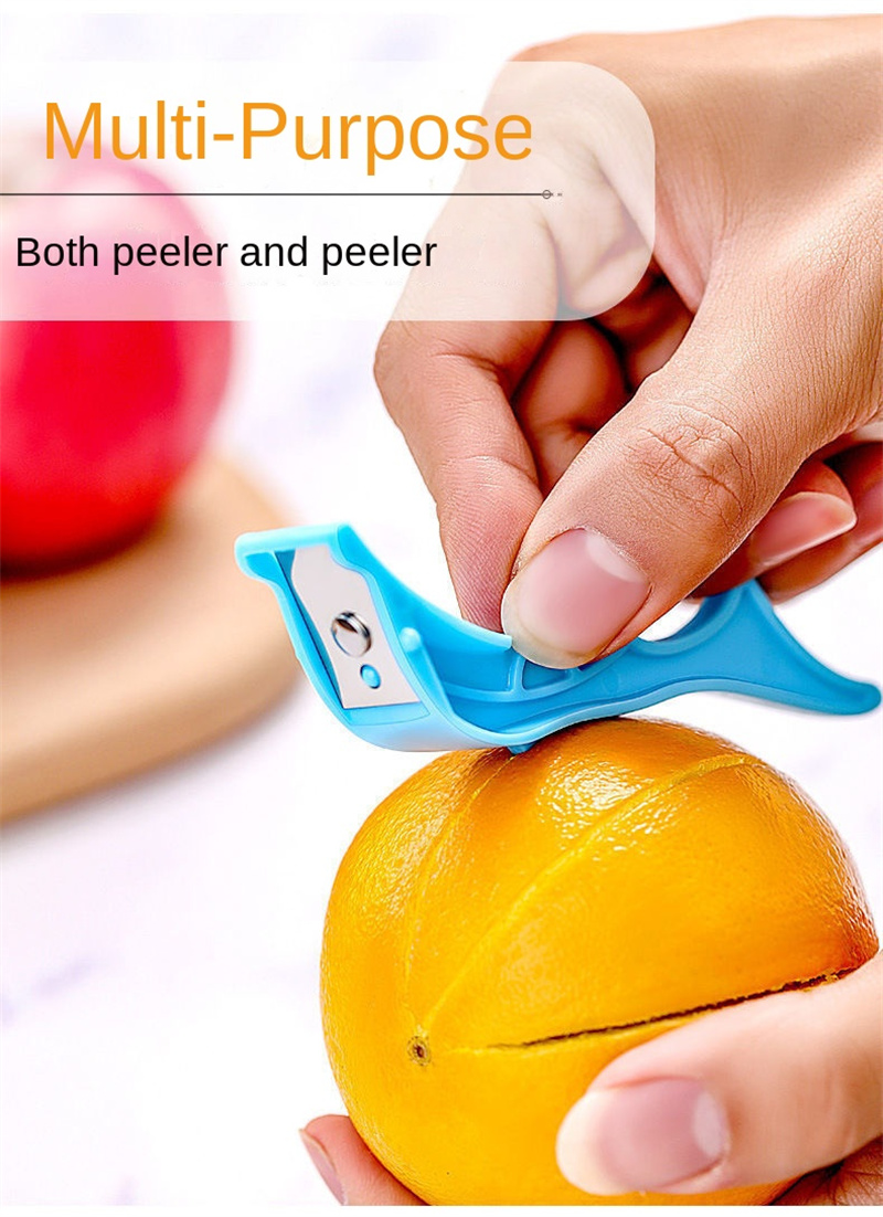 2PCS Fruit Apple Kiwi Peeler Orange Cutter 3in1 Stainless Steel Peelers Portable Manual Peeling Potatoes Peeler Kitchen Tools