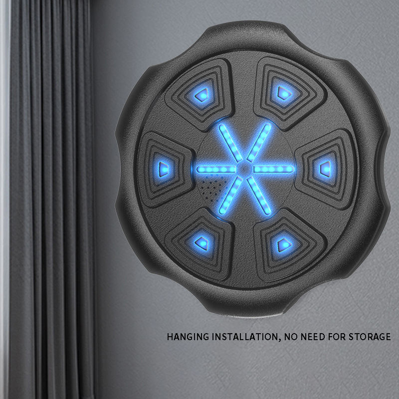 Music Boxing Machine Home Wall Mount Music Machine, Electronic Smart Focus Agility Training Digital Boxing Wall Target Punching Pads Suitable for Kid and Adult