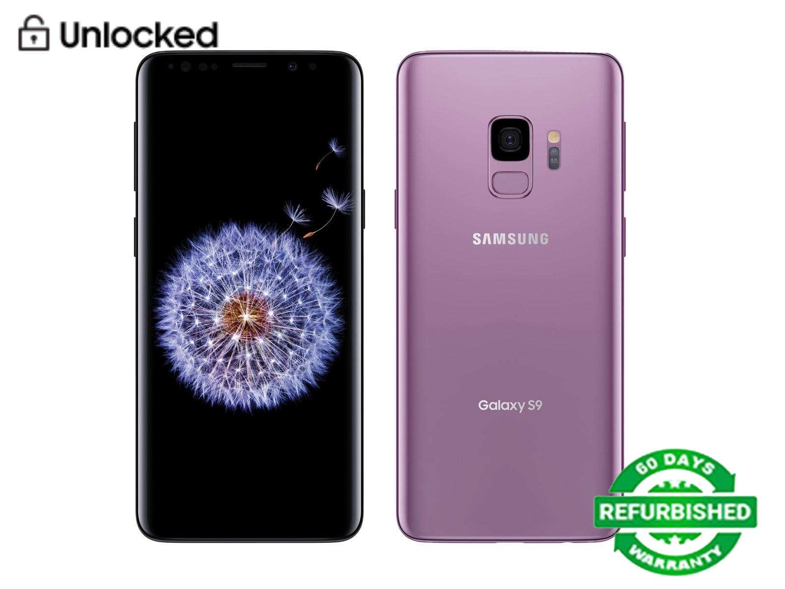 Refurbished Samsung Galaxy S9 Smartphone 4GB + 64GB 5.8'' 3000mAh 12mp + 8.0mp with fingerprint face unlock single sim