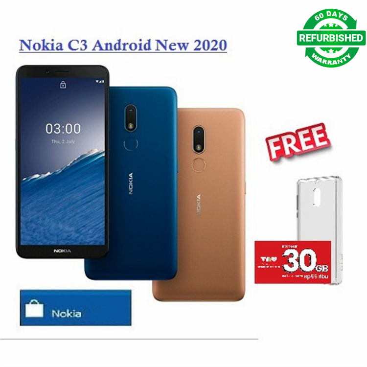 Refurbished Original Nokia C3 2020 3+32GB 8MP camera 5.8inch Android Smartphone