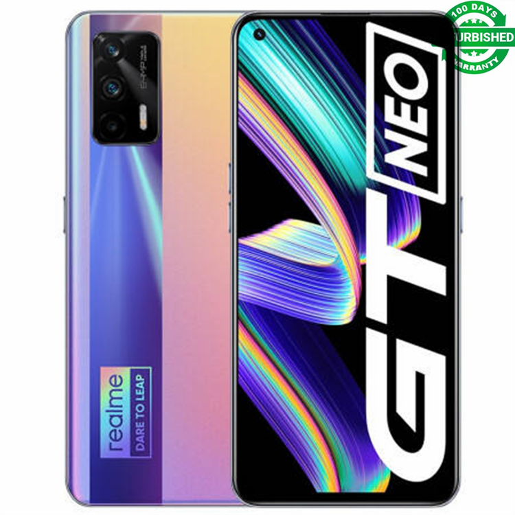 Refurbished Original realme GT Neo 5G Mobile Phone 128GB 256GB 6.43"120Hz Super AMOLED Dimensity 1200 Octa Core 50W Fast Charge 64MP WIFI 6 NFC with Fingerprint unlock