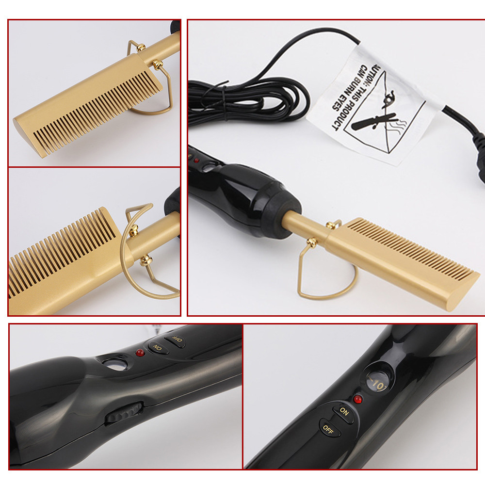 Electric Comb Straightener wand Hair Curling Irons Hot Straightening Electric Comb hair curler Hair