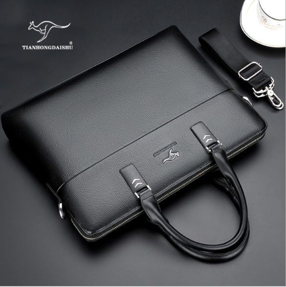 Men Casual Briefcase Business Shoulder Leather Messenger Bags Computer Laptop Handbag
