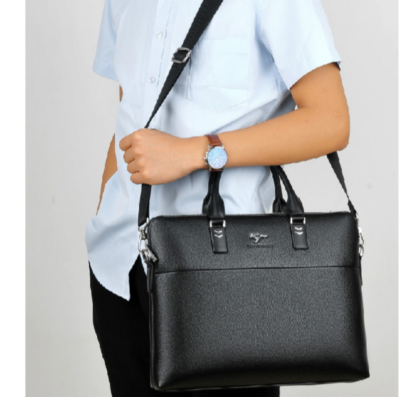 Men Casual Briefcase Business Shoulder Leather Messenger Bags Computer Laptop Handbag