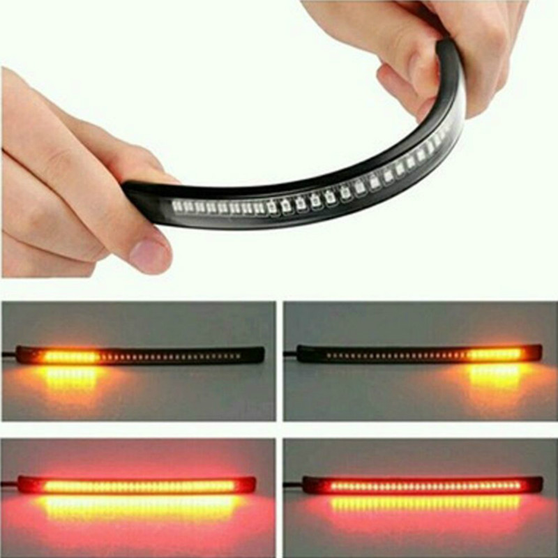 【Ready Stock】Motorcycle Light Bar Strip Tail Turn Signal Tail Rear Brake Stop Bulb Light