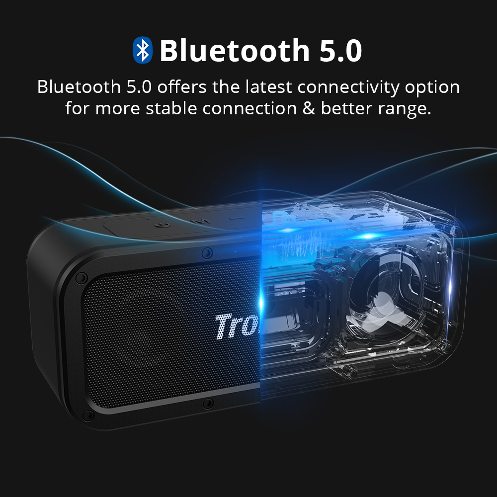 Tronsmart Force Bluetooth 5.0  Wireless Speakers 40W  IPX7 Waterproof  15H  with Subwoofer,NFC Phone