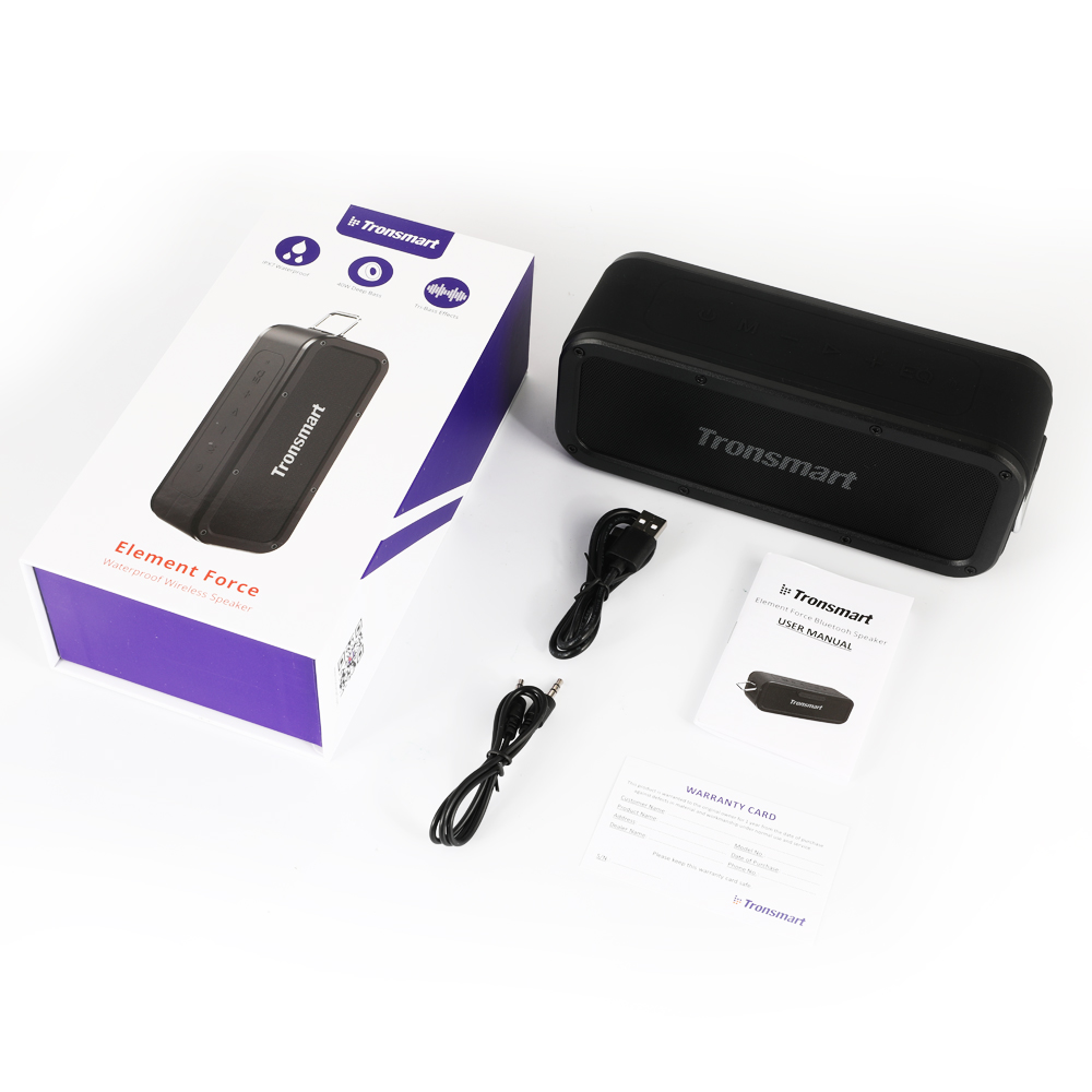 Tronsmart Force Bluetooth 5.0  Wireless Speakers 40W  IPX7 Waterproof  15H  with Subwoofer,NFC Phone