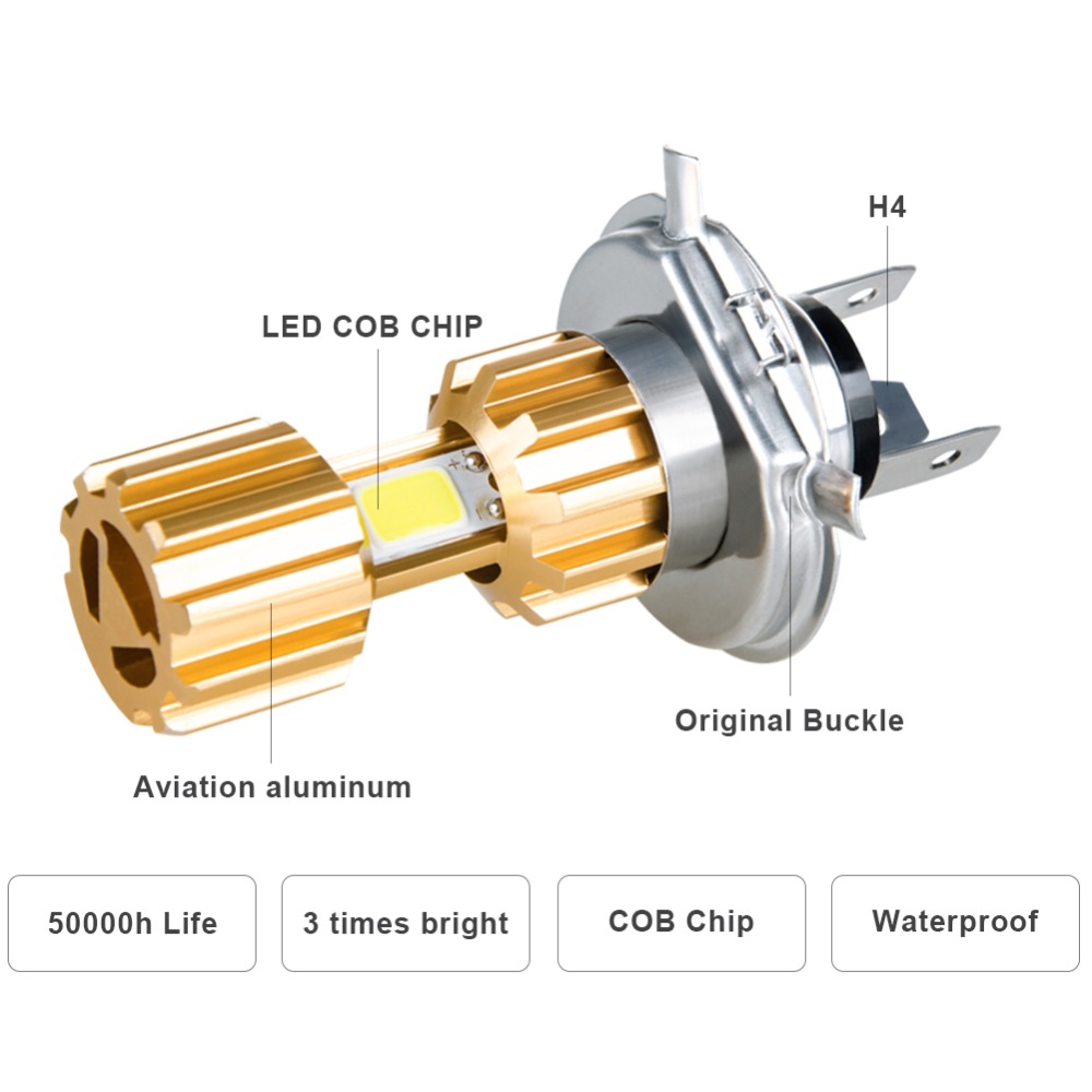 H4 Led Motorcycle Headlight 12V HS1 LED H4 Led Moto Bulbs Motorcycle &amp; Powersports