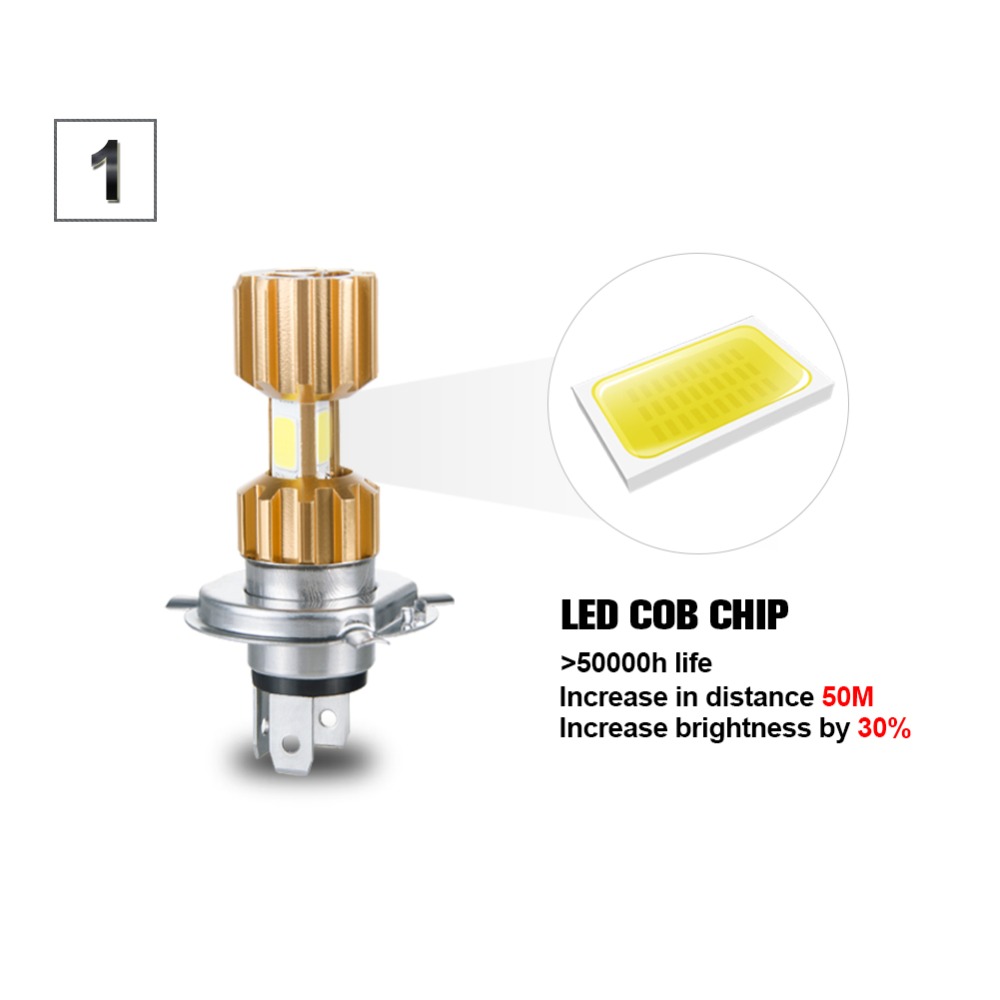 H4 Led Motorcycle Headlight 12V HS1 LED H4 Led Moto Bulbs Motorcycle &amp; Powersports