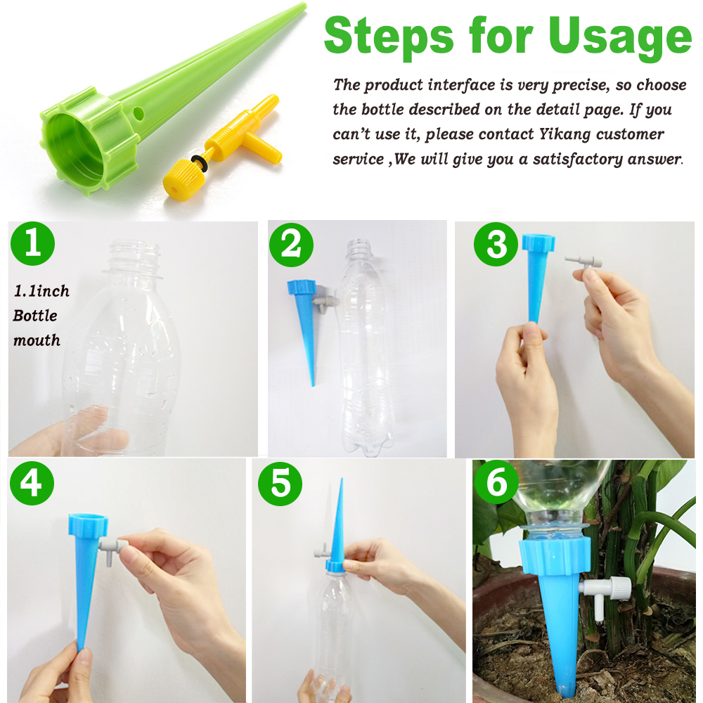 6 PCS Auto Drip Irrigation Watering System Dripper Spike Kits Garden Watering &amp; Irrigation