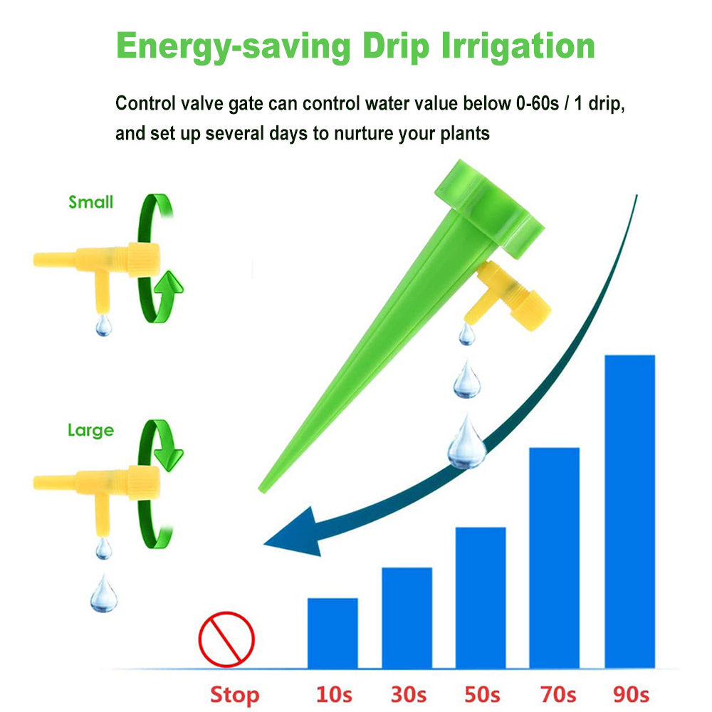 6 PCS Auto Drip Irrigation Watering System Dripper Spike Kits Garden Watering &amp; Irrigation