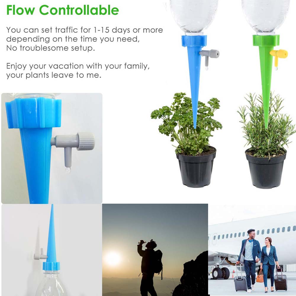 6 PCS Auto Drip Irrigation Watering System Dripper Spike Kits Garden Watering &amp; Irrigation