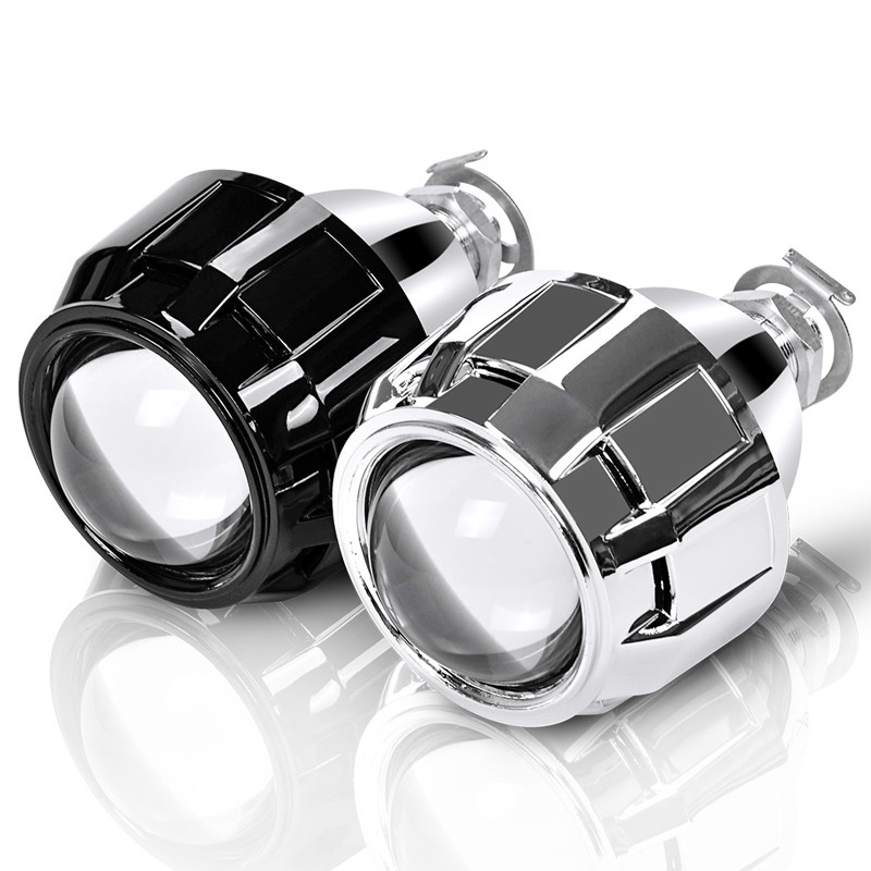 2Pcs 2.5 Inch Universal Bi xenon HID Projector Lens Silver  Lights &amp; Lighting Accessories