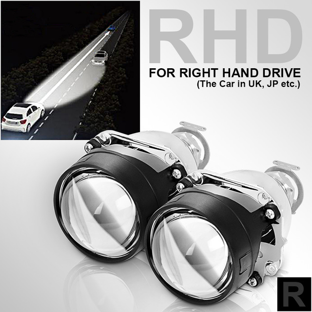 2Pcs 2.5 Inch Universal Bi xenon HID Projector Lens Silver  Lights &amp; Lighting Accessories